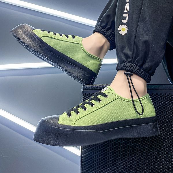 harajuku canvas summer thin breathable men's trendy versatile thick soled sho, Black
harajuku canvas summer thin breathable men's trendy versatile thick soled sho, Black