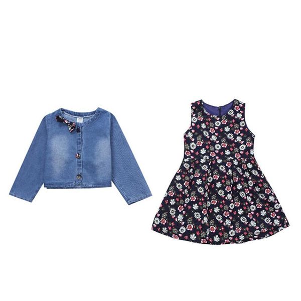 flower dress + denim coat 2pcs girls clothes 2021 spring autumn children clothing set casual sleeveless kids suits sets, White
flower dress + denim coat 2pcs girls clothes 2021 spring autumn children clothing set casual sleeveless kids suits sets, White