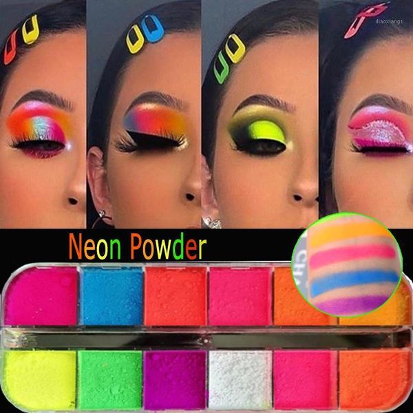 grids neon pigment eyeshadow pallete fluorescent mixed matte mineral face shimmer nail glitter powder make up set1, Silver;gold
grids neon pigment eyeshadow pallete fluorescent mixed matte mineral face shimmer nail glitter powder make up set1, Silver;gold
