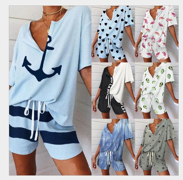 women's tracksuits 2021 cross-border supply navy anchor printed two-piece t-shirt + shorts home service suit, Gray
women's tracksuits 2021 cross-border supply navy anchor printed two-piece t-shirt + shorts home service suit, Gray