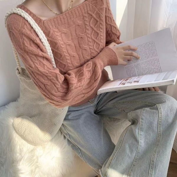 women's sweaters autumn winter korean style square neck pullover women short casual lantern sleeve slim twist knitted female jumpers, White;black
women's sweaters autumn winter korean style square neck pullover women short casual lantern sleeve slim twist knitted female jumpers, White;black