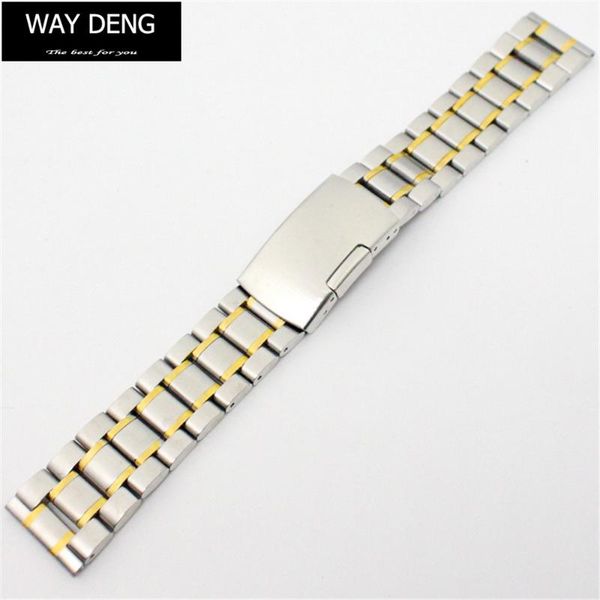 watch bands way deng - luxury striped stainless steel watchband 18/20/22 mm push button clasp band strap bracelet cuff bangle y066, Black;brown
watch bands way deng - luxury striped stainless steel watchband 18/20/22 mm push button clasp band strap bracelet cuff bangle y066, Black;brown