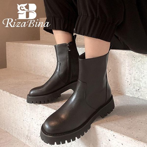 boots rizabina women ankle real leather zipper short fashion cool winter shoes footwear size 33-40, Black
boots rizabina women ankle real leather zipper short fashion cool winter shoes footwear size 33-40, Black