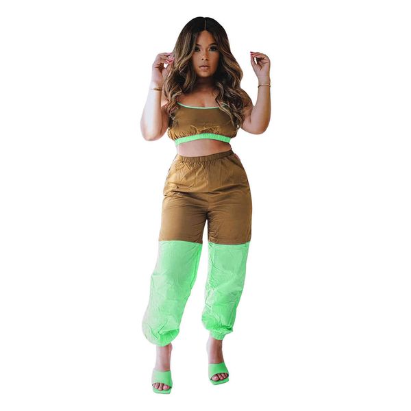 spliced colors women casual tracksuits girls two pieces pants sets spaghetti sports streetwear outfits summer latest, Gray
spliced colors women casual tracksuits girls two pieces pants sets spaghetti sports streetwear outfits summer latest, Gray