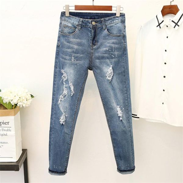 women's jeans boyfriend for women elastic streetwear large size high waist female loose ripped hole vintage mom pants q2324, Blue
women's jeans boyfriend for women elastic streetwear large size high waist female loose ripped hole vintage mom pants q2324, Blue
