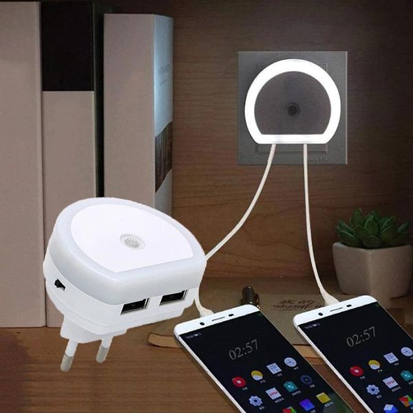 night lights light sensor led with dual usb ports 110v/240v control plug-in charger baby child sleep eu/us plug
night lights light sensor led with dual usb ports 110v/240v control plug-in charger baby child sleep eu/us plug
