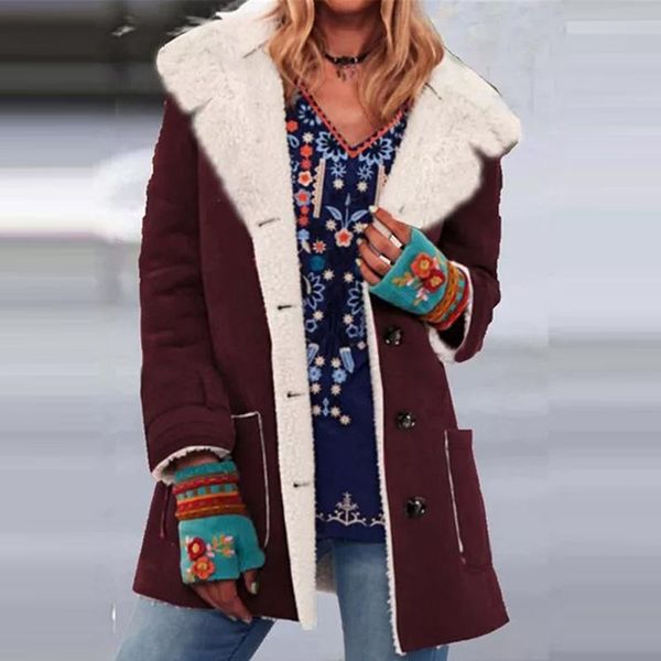 women's jackets fashion lapel autumn winter warm soft jacket casual cardigan buttons plush vintage mid long coats elegant slim retro, Black;brown
women's jackets fashion lapel autumn winter warm soft jacket casual cardigan buttons plush vintage mid long coats elegant slim retro, Black;brown