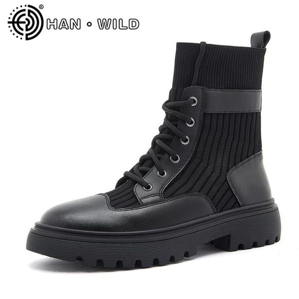 boots women's shoes short ankle genuine leather ladies autumn winter casual female platform warm knitted, Black
boots women's shoes short ankle genuine leather ladies autumn winter casual female platform warm knitted, Black