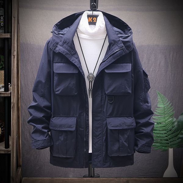 korea style jacket multi big pockets male cargo jackets cool men slim fit baseball overcoat with hood, Black;brown
korea style jacket multi big pockets male cargo jackets cool men slim fit baseball overcoat with hood, Black;brown