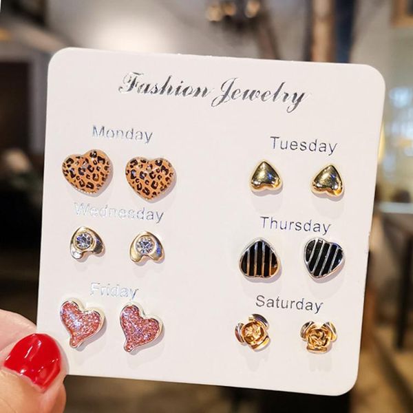 stud fashion korean earrings for women small heart moon star pearl set wedding jewelry accessories, Golden;silver
stud fashion korean earrings for women small heart moon star pearl set wedding jewelry accessories, Golden;silver