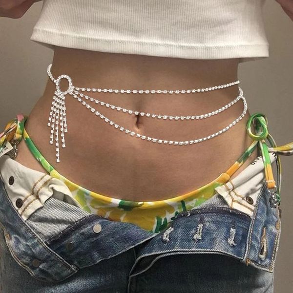 fashion crystal luxury tassel waist chain belt rhinestone chain belly body jewelry for women beach accessories, Silver
fashion crystal luxury tassel waist chain belt rhinestone chain belly body jewelry for women beach accessories, Silver
