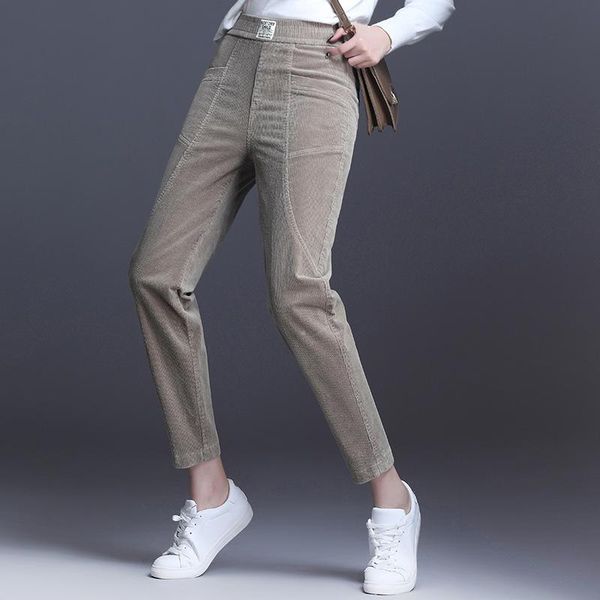 women's pants & capris winter women trousers for autumn and corduroy harem korean version high waisted thick, Black;white
women's pants & capris winter women trousers for autumn and corduroy harem korean version high waisted thick, Black;white