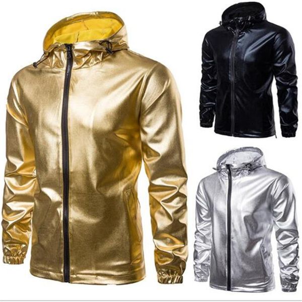 men's jackets autumn winter jacket solid color bronzing design sports hooded shiny coat clothes, Black;brown
men's jackets autumn winter jacket solid color bronzing design sports hooded shiny coat clothes, Black;brown