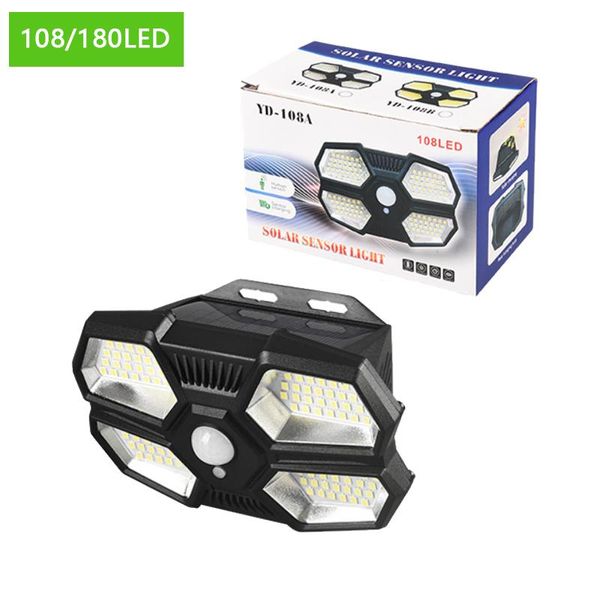 solar lamps 108 180 led/cob led light outdoor lamp with motion sensor powered sunlight spotlights for garden courtyard
solar lamps 108 180 led/cob led light outdoor lamp with motion sensor powered sunlight spotlights for garden courtyard