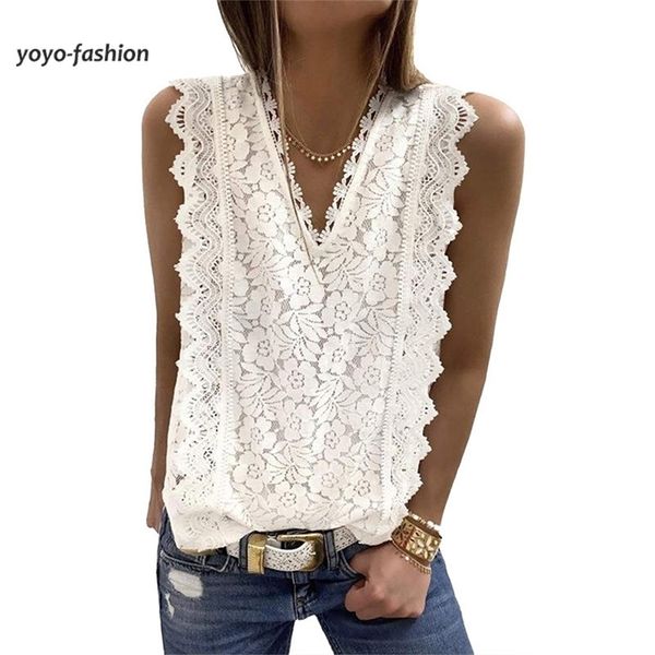 fashion summer women tank v-neck sleeveless casual solid color lace ladies clothes bottoming vest 210705, White
fashion summer women tank v-neck sleeveless casual solid color lace ladies clothes bottoming vest 210705, White