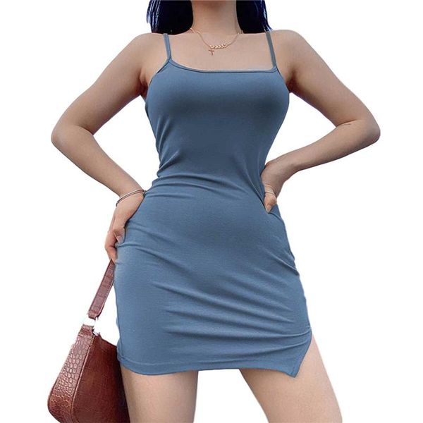 casual dresses 3 colors women sleeveless split dress summer fashion backless solid color for ladies, Black;gray
casual dresses 3 colors women sleeveless split dress summer fashion backless solid color for ladies, Black;gray
