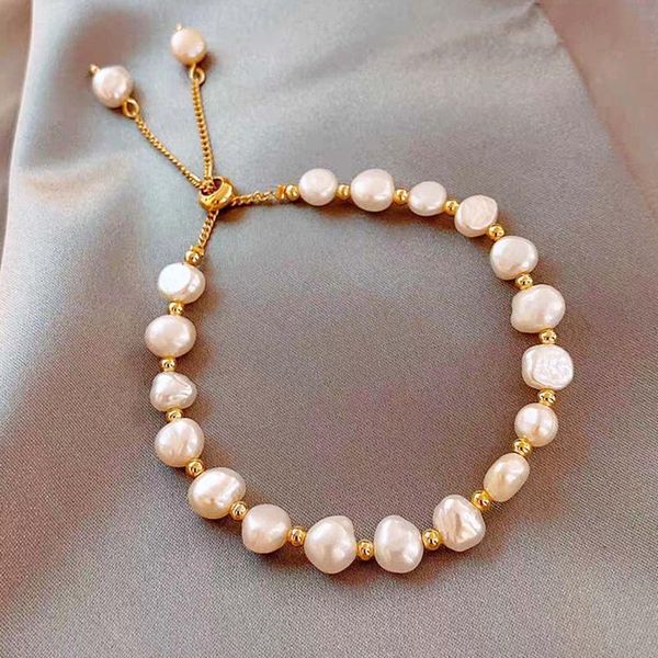 baroque natural pearl bracelet for woman fashion lady temperament charm bracelets, Golden;silver
baroque natural pearl bracelet for woman fashion lady temperament charm bracelets, Golden;silver