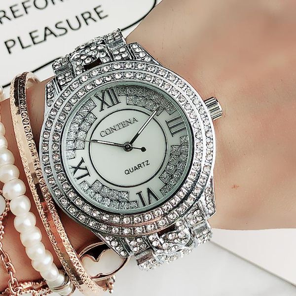 wristwatches ladies wrist watches 2021 crystal diamond womens silver stainless steel female clock fashion elegant gift for woman, Slivery;brown
wristwatches ladies wrist watches 2021 crystal diamond womens silver stainless steel female clock fashion elegant gift for woman, Slivery;brown