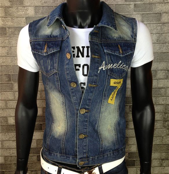 men's vests wholesale- europen american style 2015 summer cotton casual slim sleeveless vest blue denim coats outerwear jo0t, Black;white
men's vests wholesale- europen american style 2015 summer cotton casual slim sleeveless vest blue denim coats outerwear jo0t, Black;white