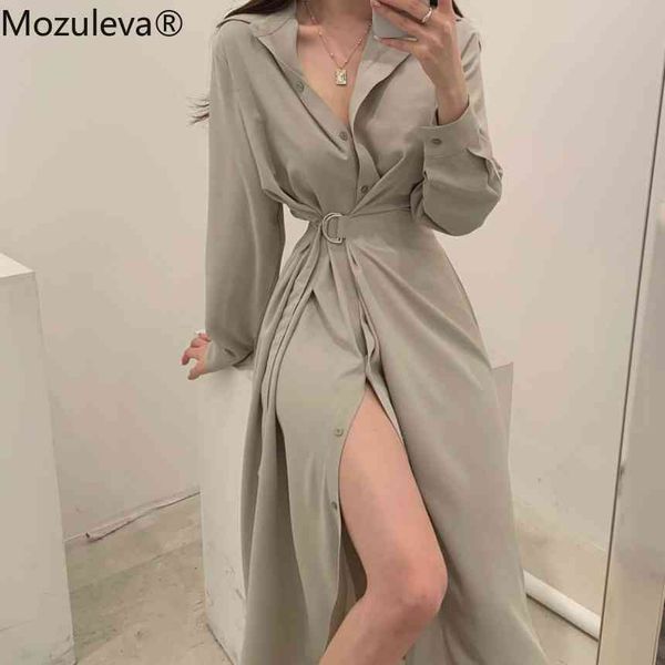 chic lapel single-breasted women a-line dress elegant full sleeve belted slim waist female summer vestidos 210427, Black;gray
chic lapel single-breasted women a-line dress elegant full sleeve belted slim waist female summer vestidos 210427, Black;gray