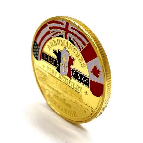 50pcs non magnetic crafts 1944 the great war arromanches normandy operation overlord military gold plated challenge coin original collection
50pcs non magnetic crafts 1944 the great war arromanches normandy operation overlord military gold plated challenge coin original collection