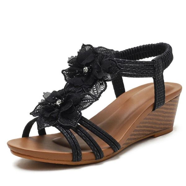 sandals roman style slope heel applique ladies casual 2021 summer increased retro hollow breathable women's vacation shoes, Black
sandals roman style slope heel applique ladies casual 2021 summer increased retro hollow breathable women's vacation shoes, Black