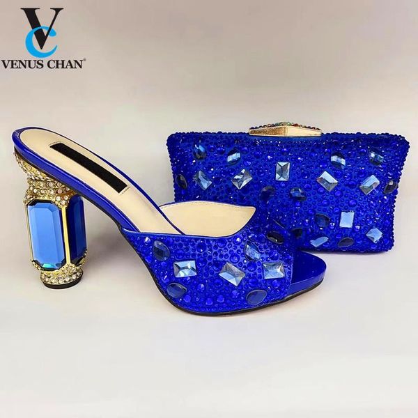 dress shoes blue italian women and bag set african lady matching elegant style with shinning crystal for party, Black
dress shoes blue italian women and bag set african lady matching elegant style with shinning crystal for party, Black