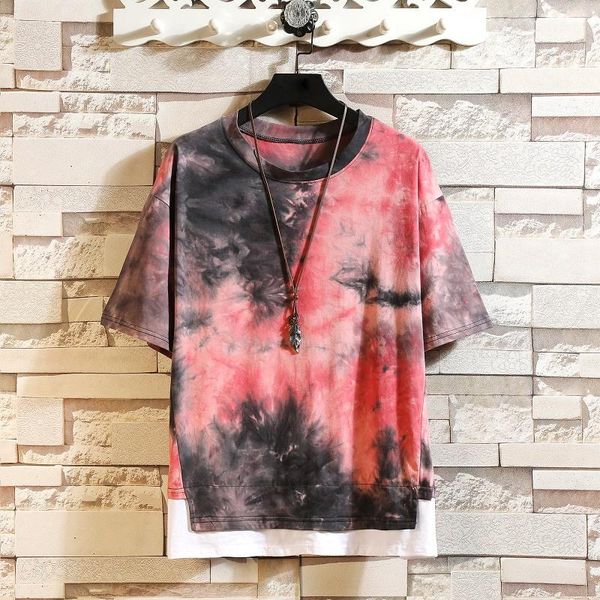 men's t-shirts 2021 summer t shirts men cotton tie-dye short sleeve casual tees spliced hem harajuku fancy clothing plus size 5xl, White;black
men's t-shirts 2021 summer t shirts men cotton tie-dye short sleeve casual tees spliced hem harajuku fancy clothing plus size 5xl, White;black