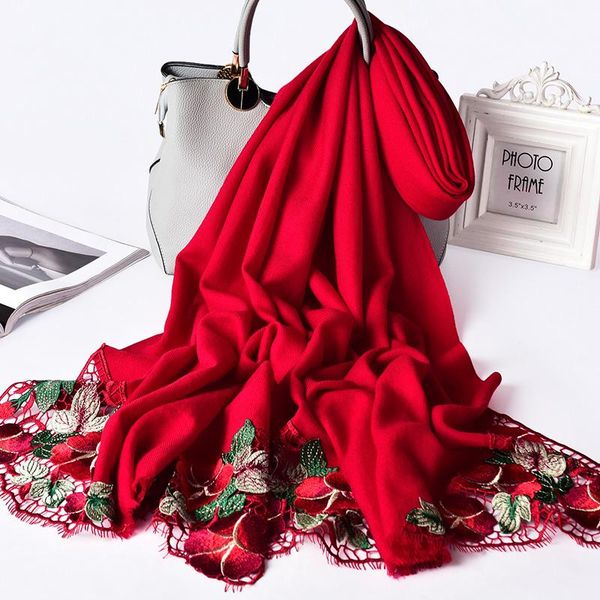 scarves 100% pure wool scarf women hollow embroidered lace red winter echarpe femme long thick warm shawls and warps bufanda, Blue;gray
scarves 100% pure wool scarf women hollow embroidered lace red winter echarpe femme long thick warm shawls and warps bufanda, Blue;gray