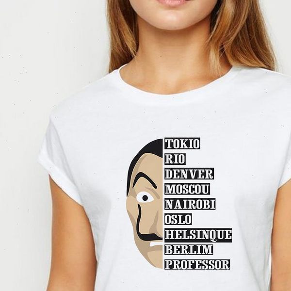 women t shirt la casa de papel young recreational spring summer harajuku loose graphic printing round collar, White
women t shirt la casa de papel young recreational spring summer harajuku loose graphic printing round collar, White