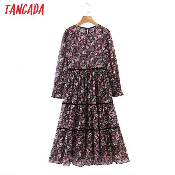spring fashion women flowers print chiffon long sleeve vintage ladies midi dress sl162 210416, Black;gray
spring fashion women flowers print chiffon long sleeve vintage ladies midi dress sl162 210416, Black;gray