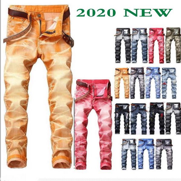 2020 men's jeans hip hop ripped jeans embroidered motorcycle bike personalized pleated slim stretch denim pants no belt, Blue
2020 men's jeans hip hop ripped jeans embroidered motorcycle bike personalized pleated slim stretch denim pants no belt, Blue