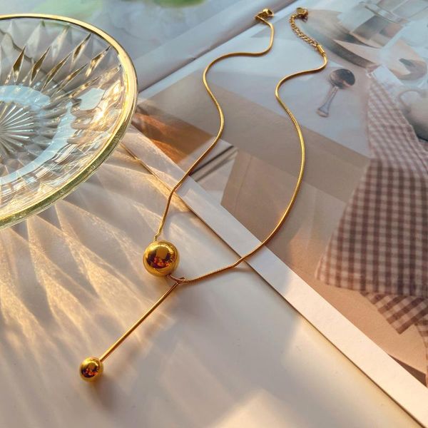 pendant necklaces stainless steel thin snake chain stacked necklace sliding geometric ball match collares streetwear bijoux femme, Silver
pendant necklaces stainless steel thin snake chain stacked necklace sliding geometric ball match collares streetwear bijoux femme, Silver
