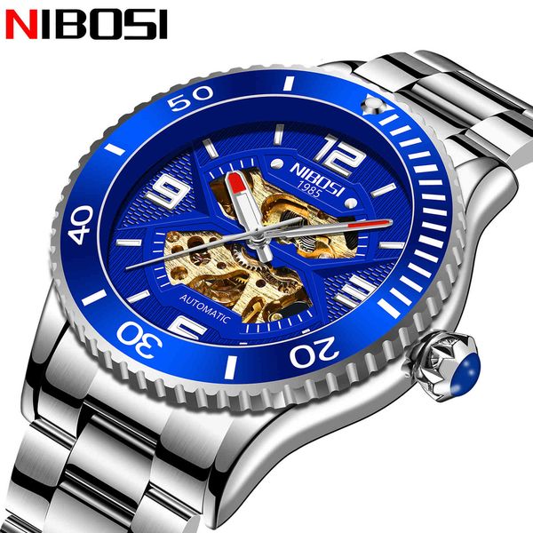new brand luxury nibosi men mechanical watches rvs waterproof sport business reloj hombre, Slivery;brown
new brand luxury nibosi men mechanical watches rvs waterproof sport business reloj hombre, Slivery;brown