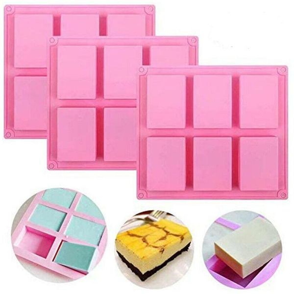 craft tools 6 cavity silicone mold for making soaps 3d plain soap rectangle diy handmade form tray mould
craft tools 6 cavity silicone mold for making soaps 3d plain soap rectangle diy handmade form tray mould