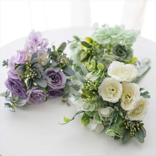 decorative flowers & wreaths 1 bundle holding rose silk roses flower bride bouquet artificial fake for christmas home wedding d
decorative flowers & wreaths 1 bundle holding rose silk roses flower bride bouquet artificial fake for christmas home wedding d
