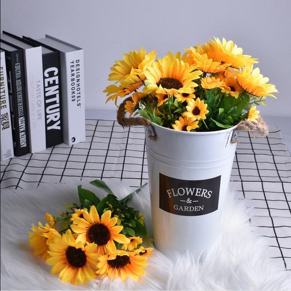 decorative flowers & wreaths artificial flower bouquet of small sunflowers, 34cm, home decoration silk flowers, window sill decoration, diy
decorative flowers & wreaths artificial flower bouquet of small sunflowers, 34cm, home decoration silk flowers, window sill decoration, diy