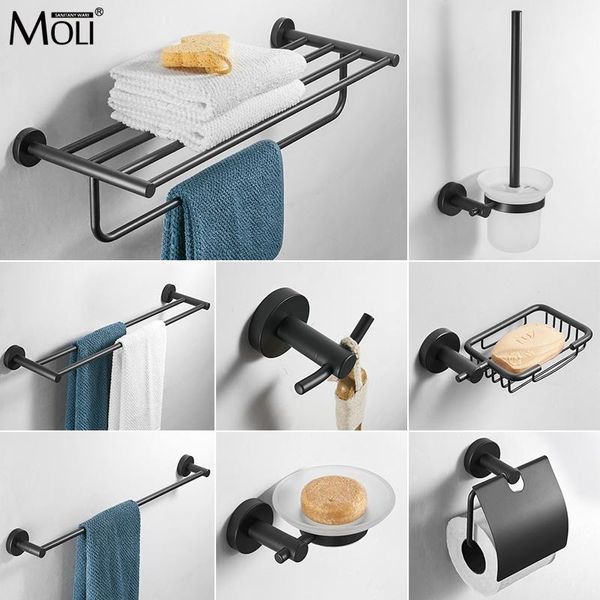 black bathroom hardware set stainless steel brushed towel rack toilet paper holder bar hook accessories ml1900b bath accessory
black bathroom hardware set stainless steel brushed towel rack toilet paper holder bar hook accessories ml1900b bath accessory