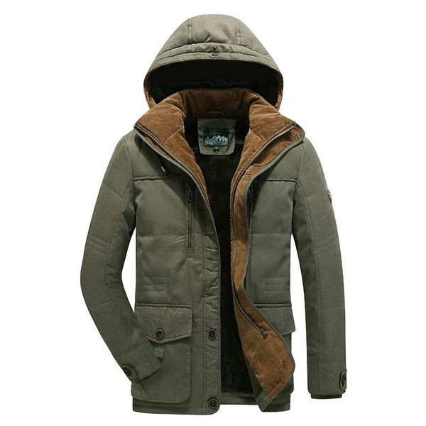 men's down & parkas men winter hooded thick fleece jacket coat outdoor military pockets loose parka -40, Black
men's down & parkas men winter hooded thick fleece jacket coat outdoor military pockets loose parka -40, Black