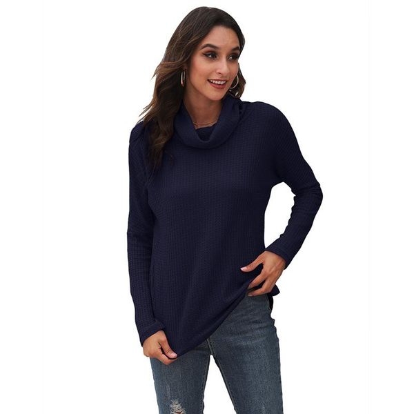 women's t-shirt nuoxi autumn european and american pile collar knitted solid color comfortable long-sleeved female 1593, White
women's t-shirt nuoxi autumn european and american pile collar knitted solid color comfortable long-sleeved female 1593, White