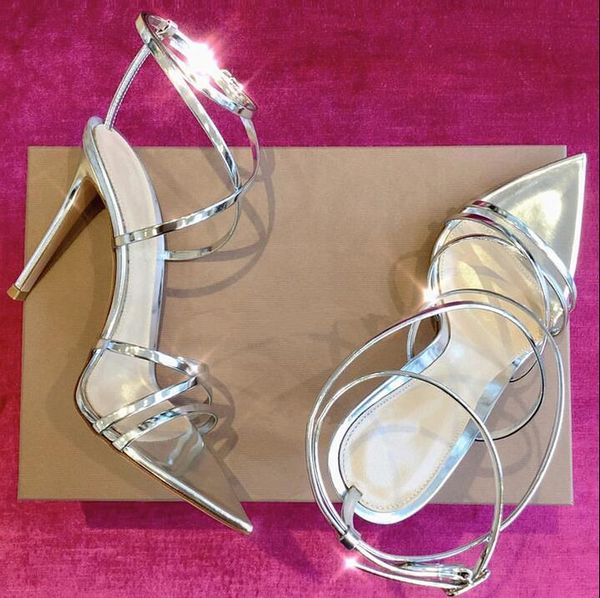 silver black patent leather strappy sandals women pointed toe cut-out cross strap summer dress shoes high heels pumps
silver black patent leather strappy sandals women pointed toe cut-out cross strap summer dress shoes high heels pumps