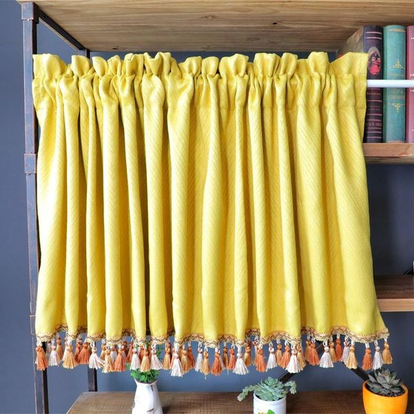 curtain & drapes nordic solid color thickened sunshade short tassel bottom rod pocket half for living room kitchen cabinet door#4
curtain & drapes nordic solid color thickened sunshade short tassel bottom rod pocket half for living room kitchen cabinet door#4