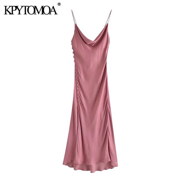 women chic fashion with buttons side slit midi camisole dress vintage backless thin straps female dresses mujer 210416, Black;gray
women chic fashion with buttons side slit midi camisole dress vintage backless thin straps female dresses mujer 210416, Black;gray