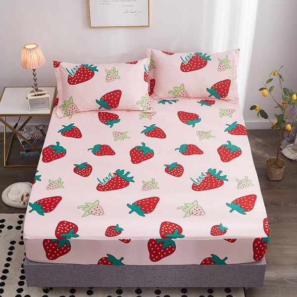 sheets & sets strawberry print fitted sheet for single double bed kids adults 100% cotton (no case) xf748-2
sheets & sets strawberry print fitted sheet for single double bed kids adults 100% cotton (no case) xf748-2