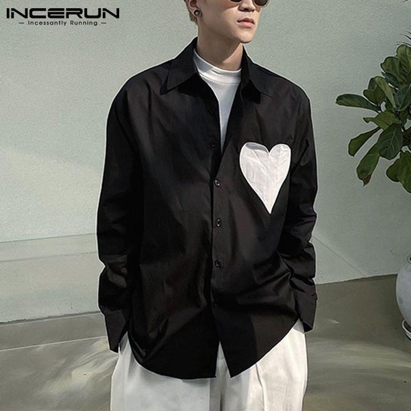 men's casual shirts 2021 printing men shirt brand turn down collar long sleeve korean streetwear fashion camisas hombre s-5xl incerun, White;black
men's casual shirts 2021 printing men shirt brand turn down collar long sleeve korean streetwear fashion camisas hombre s-5xl incerun, White;black