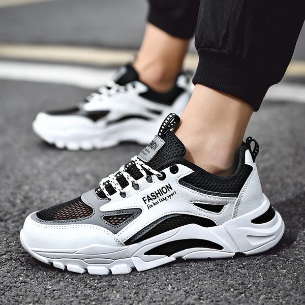 2021 summer hollow net running youth leisure fashion breathable light white sports men's shoes, Black
2021 summer hollow net running youth leisure fashion breathable light white sports men's shoes, Black