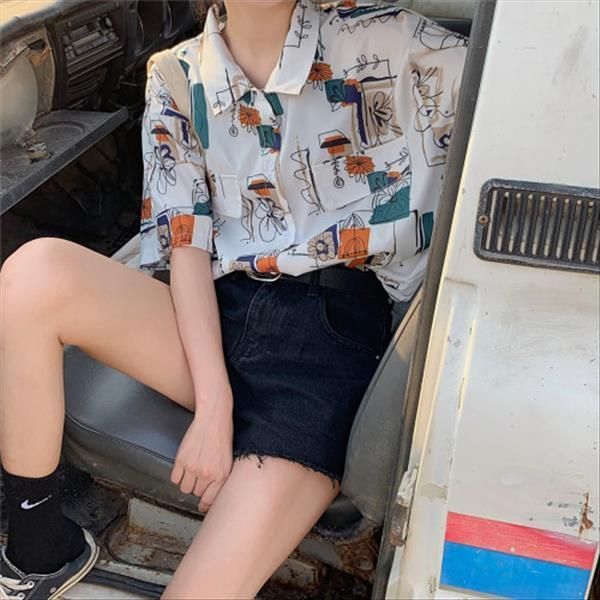 casual loose basic sale arrival womens shirts fashion geometric pattern turn down collars female girl top, White
casual loose basic sale arrival womens shirts fashion geometric pattern turn down collars female girl top, White