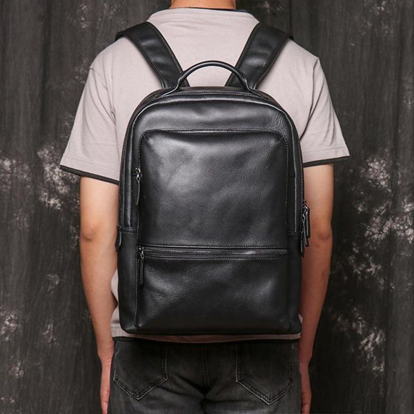 backpack 100% genuine leather men school bags for teenager boys large travel backpacks lapmochila notebook
backpack 100% genuine leather men school bags for teenager boys large travel backpacks lapmochila notebook