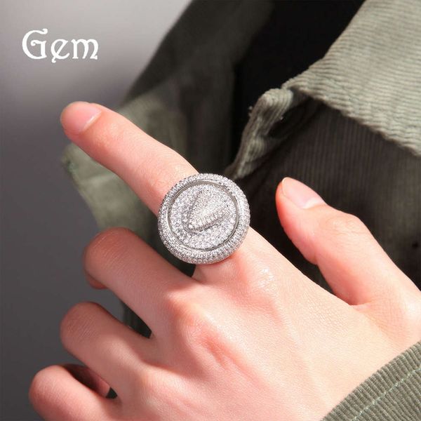 personalized alternative rotatable diy letter hip hop micro set zircon men's ring, Black
personalized alternative rotatable diy letter hip hop micro set zircon men's ring, Black