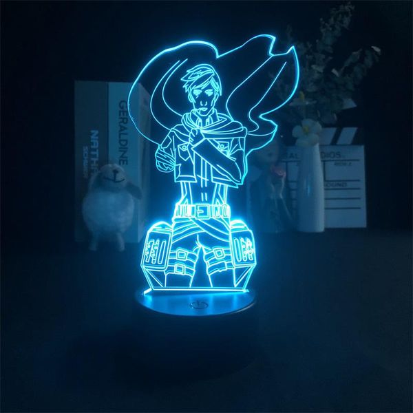 novelty lighting attack on titan erwin smith japanese anime manga 3d night light alarm clock base directly supply 7 color projector indoor
novelty lighting attack on titan erwin smith japanese anime manga 3d night light alarm clock base directly supply 7 color projector indoor